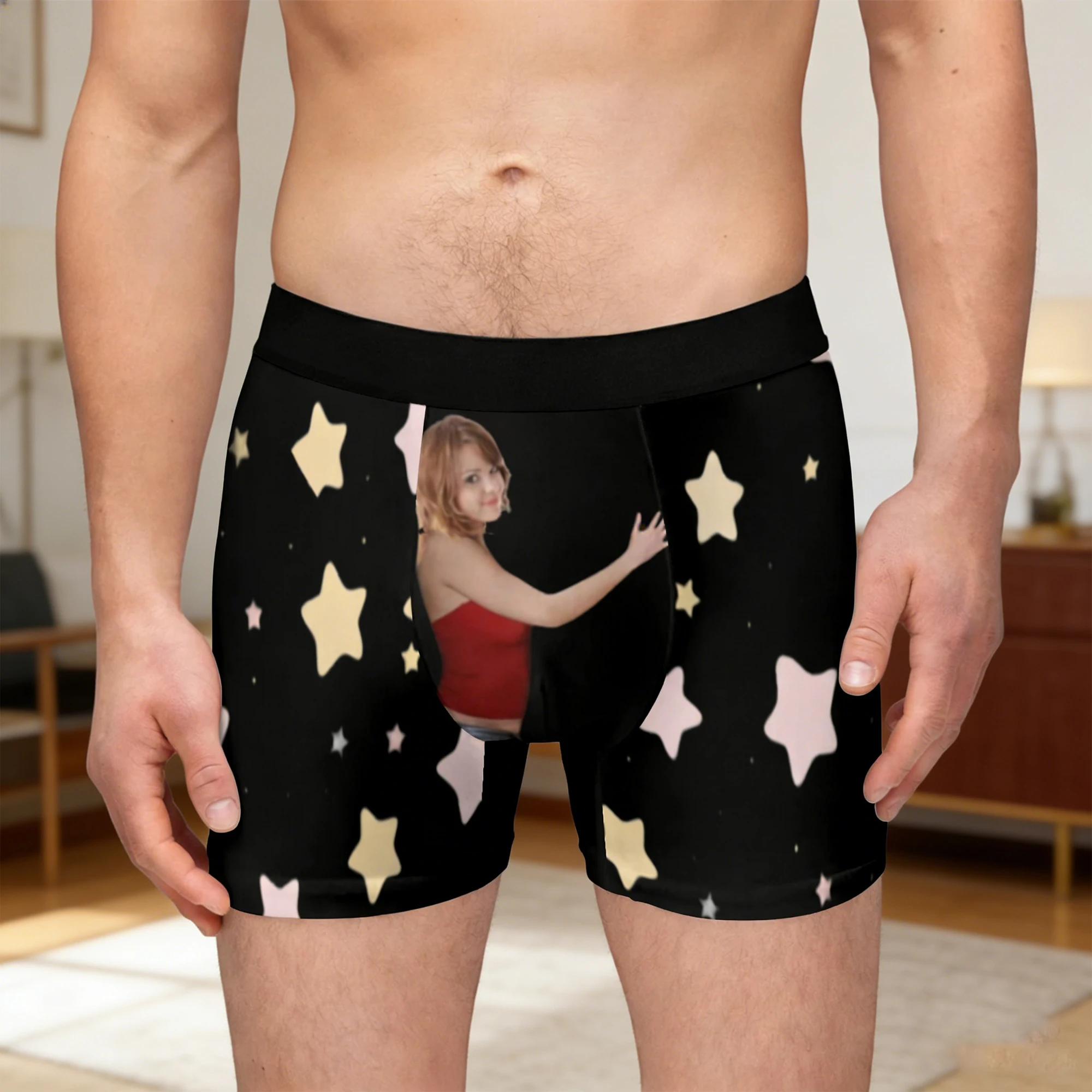 Personalized Face Boxer Briefs, Custom Photo Underwear, Anniversary Gift for Him