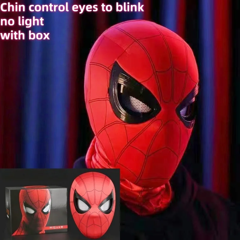 قناع الرجل العنكبوت رائع كهربائي وامض متوهج استثنائي تأثيري القبعات مع عيون متحركة الشكل اللعب هدايا عيد الميلاد #2