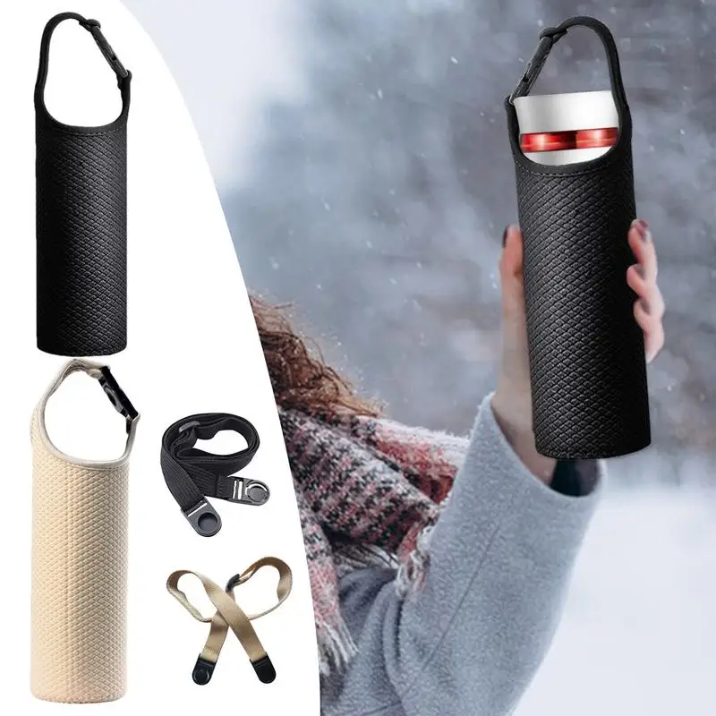 Water Bottle Insulator Sleeve Insulated Water Bottle Protective Sleeve Tote Bag Portable Bottle Holder Strap For Drinks Juice