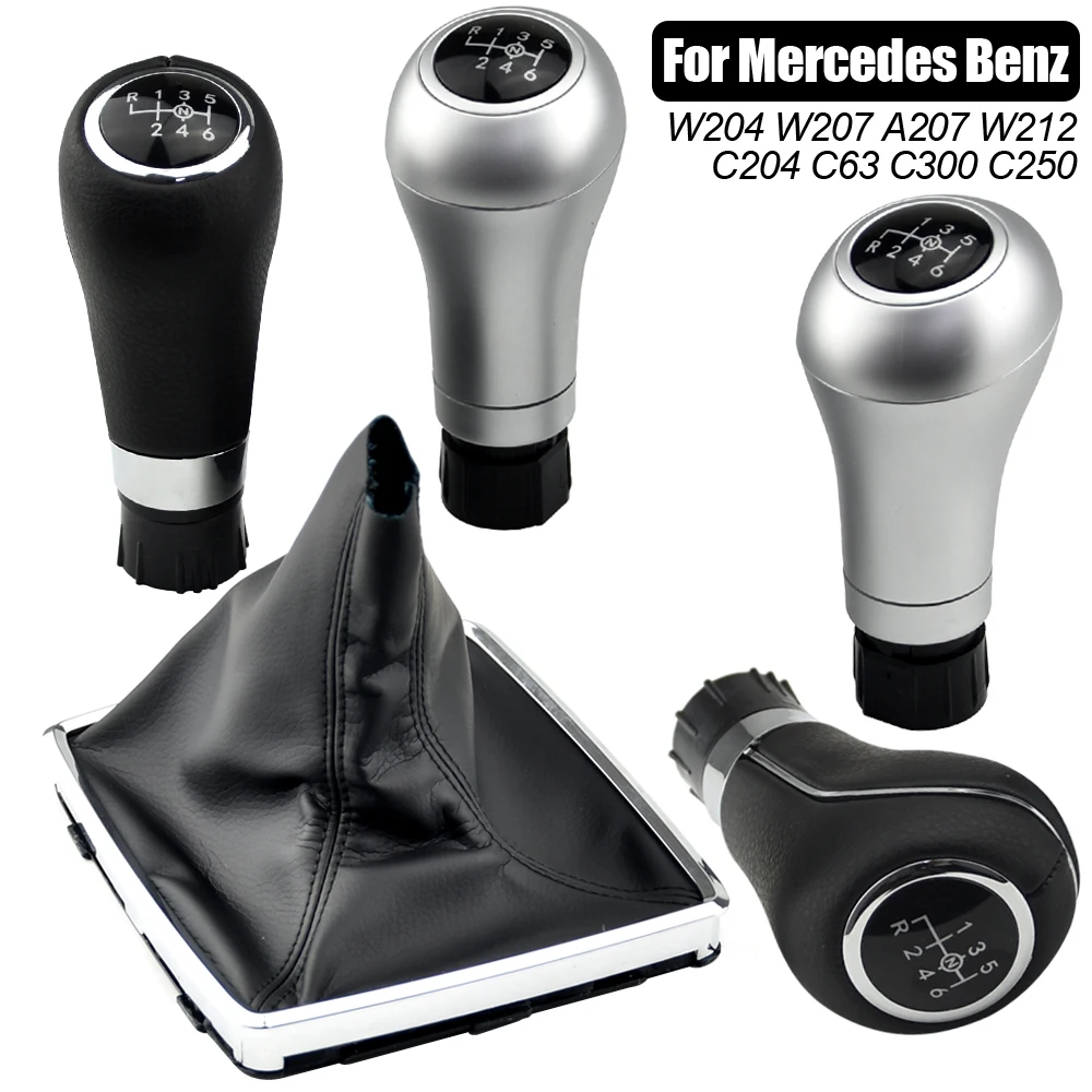 6 Speed Gear Shift Knob Shifter Lever Stick For Mercedes Benz W203 S203 CL203 W209 W204 C204 C63 C300 C250 W207 A207 W212