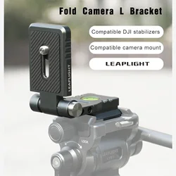 LEAPLIGHT Foldable L Bracket QR Plate Vertical Horizontal Switching Quick Release Plate for Arca Dovetail for DJI Stabilizers