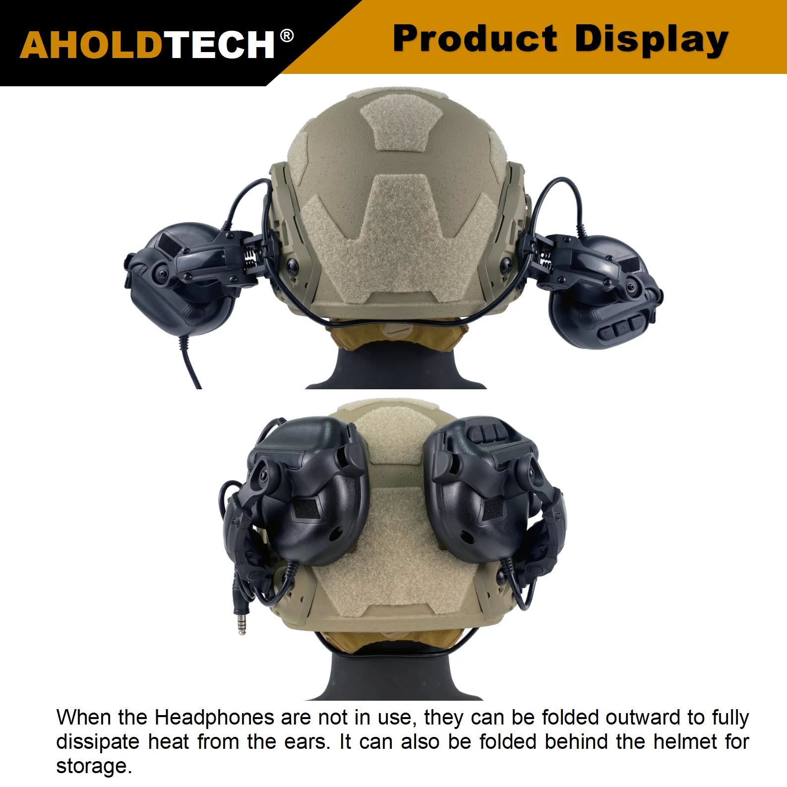 AHOLDTECH-Soporte táctico para auriculares, adaptador de montaje para cascos, Riel de arco, Riel de M-LOK, rápido
