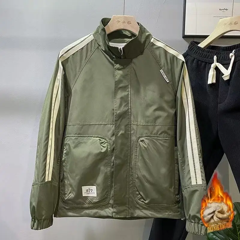 

Мужская куртка на подкладке с воротником-стойкой, модная цветная блузка, теплая молодежная верхняя одежда Personali, осень-зима
