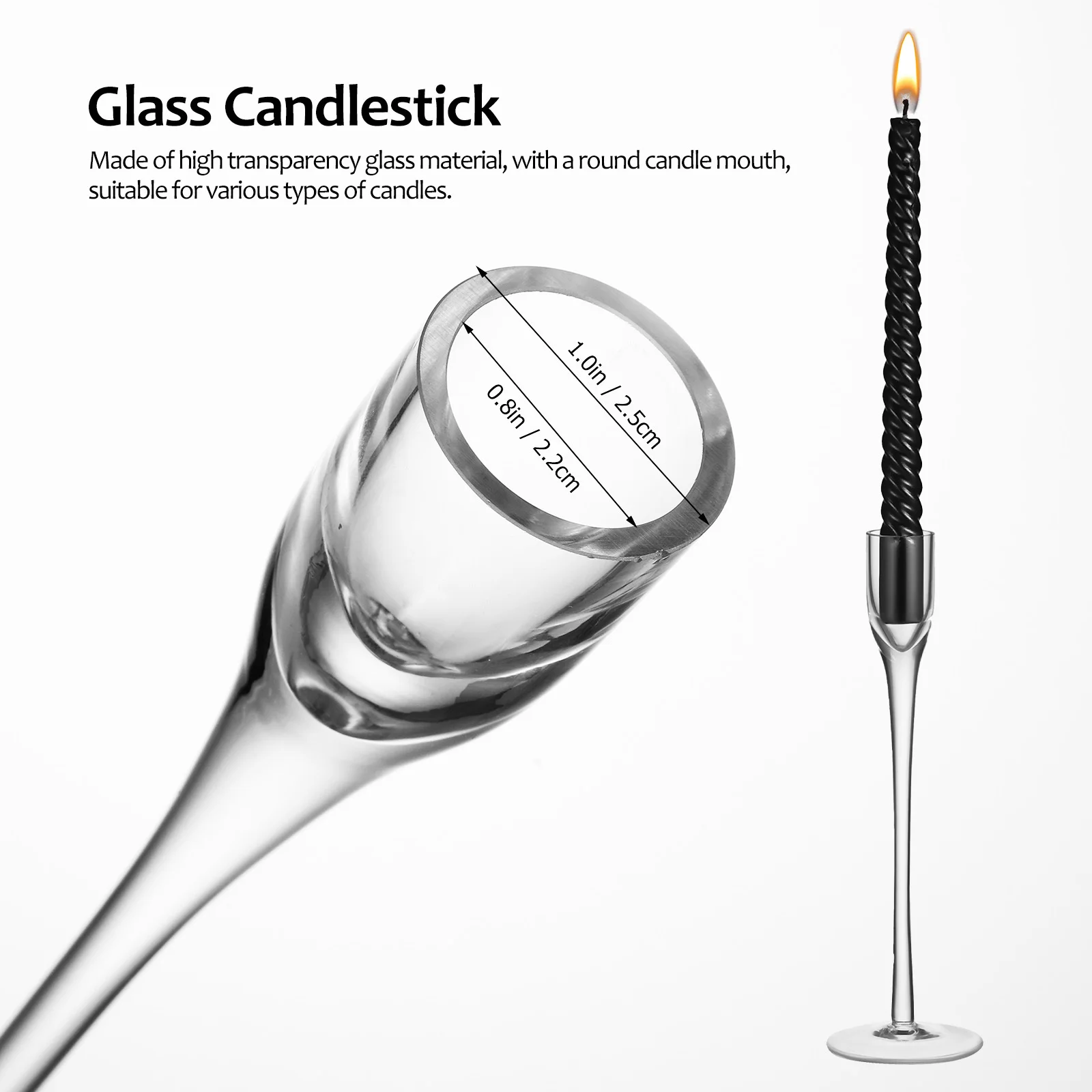 3 قطعة أصحاب الزجاج واضح سليم طويل القامة الجذعية الزفاف الجدول محور الزجاج حامل الشمعدان ديكور رومانسي