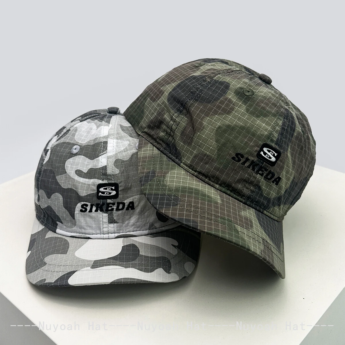 New Unisex Short Eave CAMO Letter Embroidery Baseball Hats Sunshade Quick Drying Breathable Personal Peaked Caps Versatile Solid