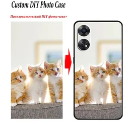 DIY Photos Customized Phone Cases For OPPO Reno8 Lite Case Reno 8 Pro+ 8T DIY Picture Name Silicone Cover Reno8 T 5G 8 Pro Plus