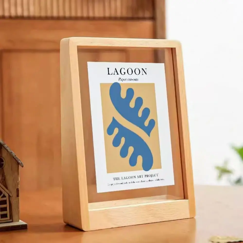 

Crafts Wooden Photo Frame Stand Personalized Creative Photo Albums Modern Simple Picture Frame Picture Storage