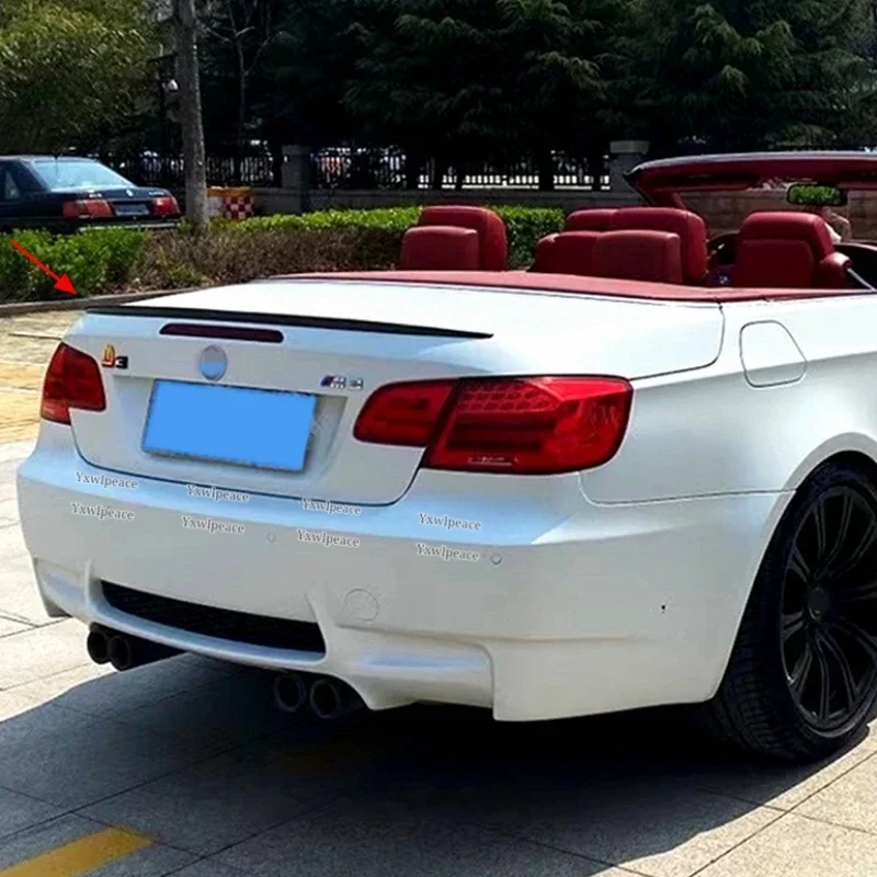 For BMW E93 335i 328i M3 CONVERTIBLE 2007 2008 2009 2010 2011 12 2013 M Style ABS Plastic Rear Trunk Lip Spoiler Car Accessories