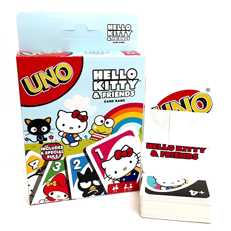 2025 New Hello Kitty Board Games UNO Cards Table Family Party Entertainment UNO Games Card Toys Children Birthday Christmas