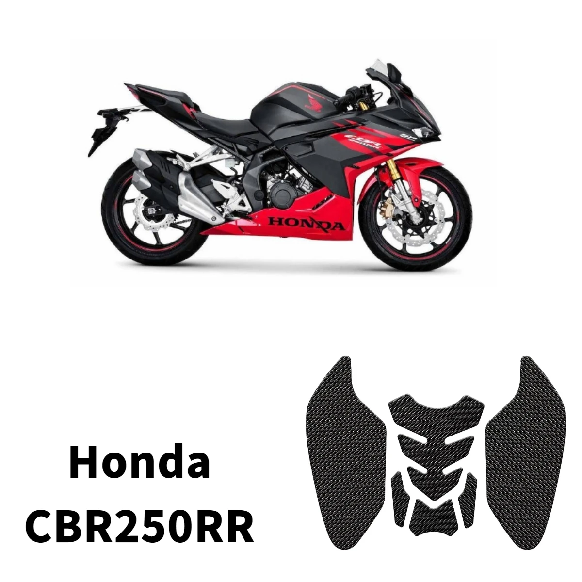 

For Honda CBR250RR 2017-2021 CBR 250 motorcycle gas tank slip sticker side knee fuel tank anti slip grip pads