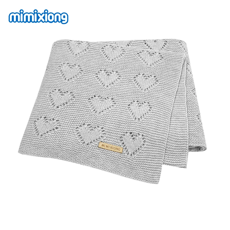 Baby Decken Neugeborenen Baumwolle Swaddle Wrap 100*80cm Floral Gestrickte Infant Jungen Mädchen Krippe Cellular Kleinkind Kinder Erhalt quilts