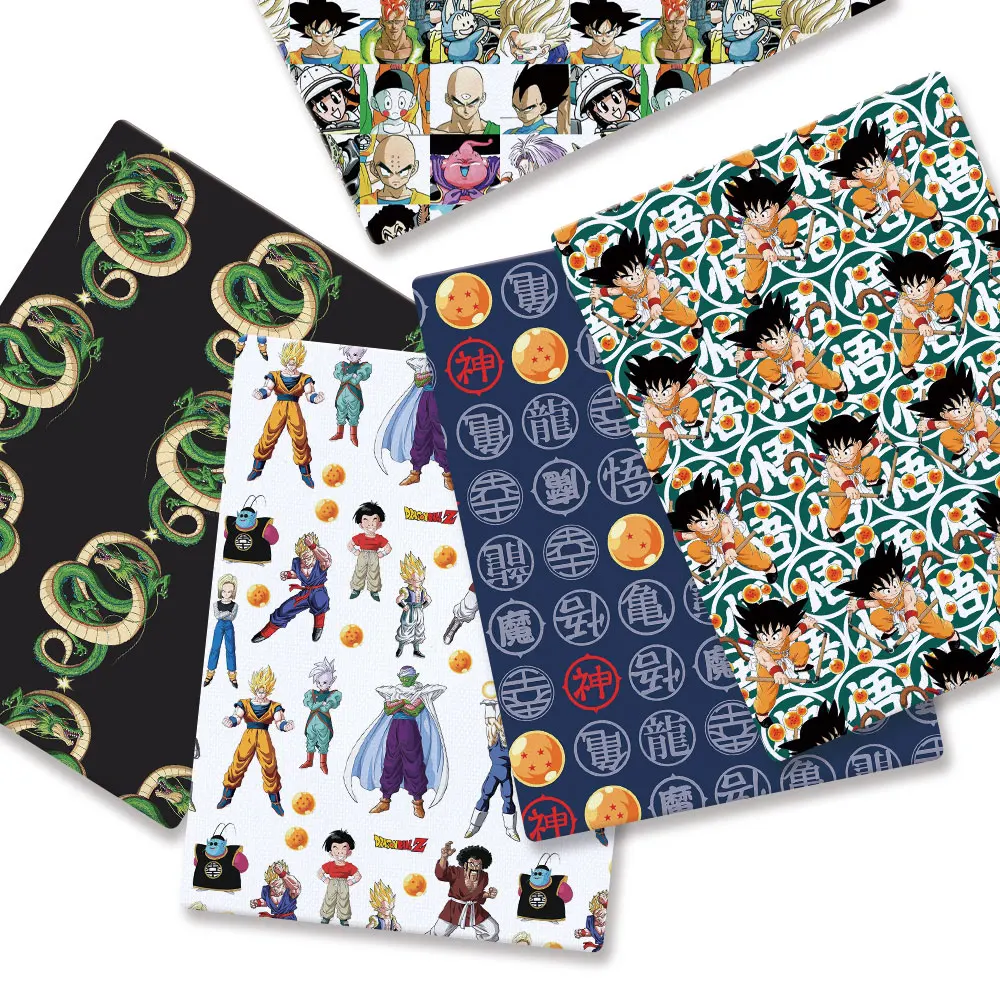 

dragon ball Anime peripherals Fabric 140*50cm DIY Sewing Patchwork Quilting Baby Dress Printed Fabric Fabric Sewing
