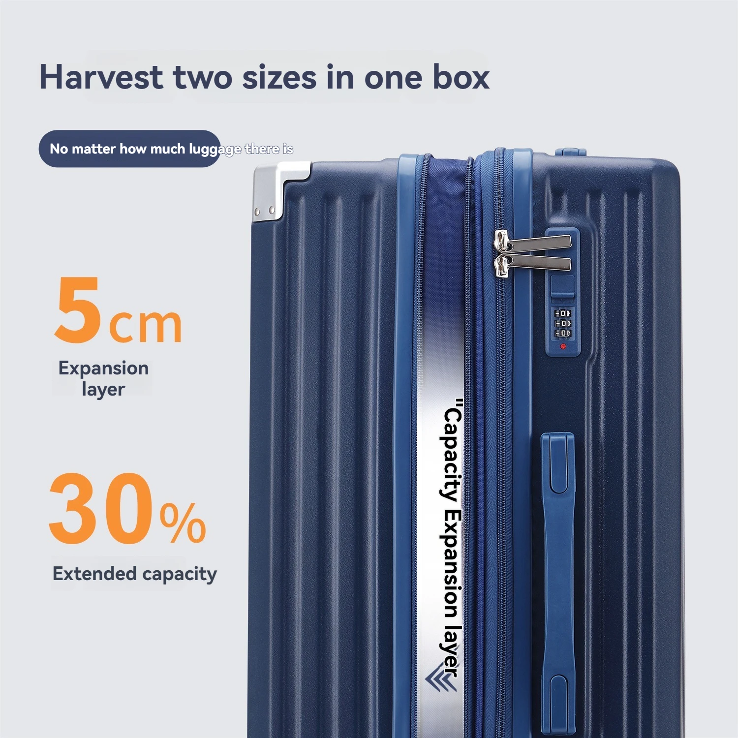 Large-Capacity Expandable Trolley Suitcase, Multifunctional Luggage with Anti-Collision Corner Protectors, Cup Holder, Double Compartments, Front Hook, Silent Universal Wheels, Suitable for Business Trips, Outdoor Activities, School, Vacations, Etc