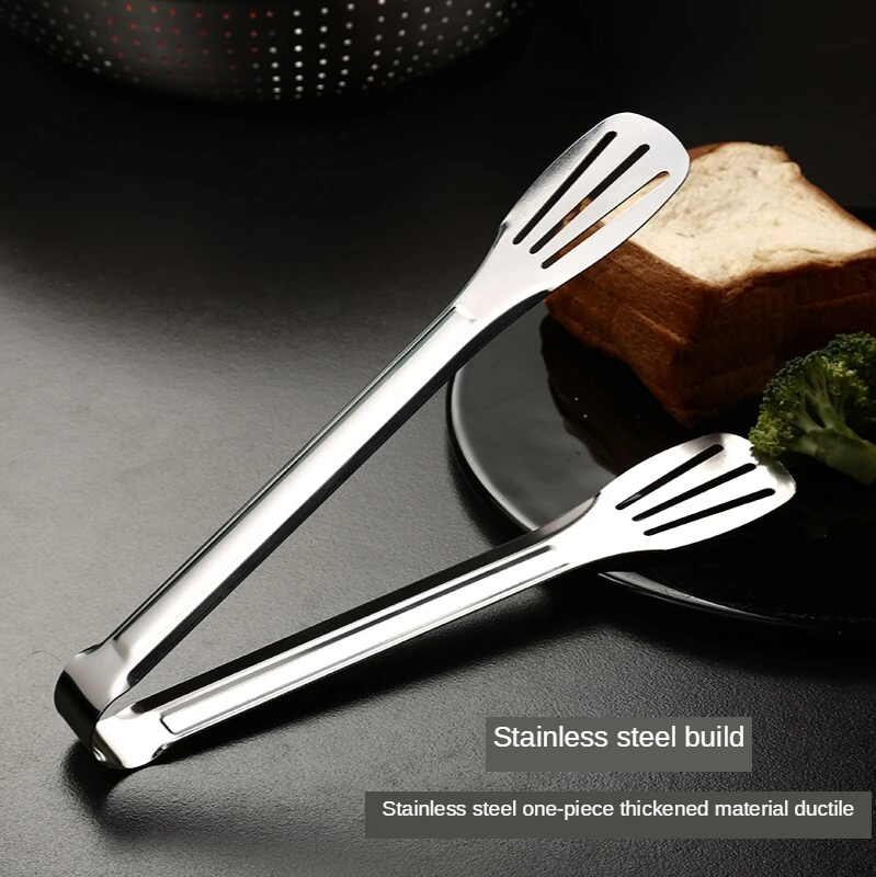

Stainless Steel Barbecue Tongs Anti Slip Heat Insulating Barbecue Tongs Food Grade Metal Food Tongs Kitchen Accessories 12inchs