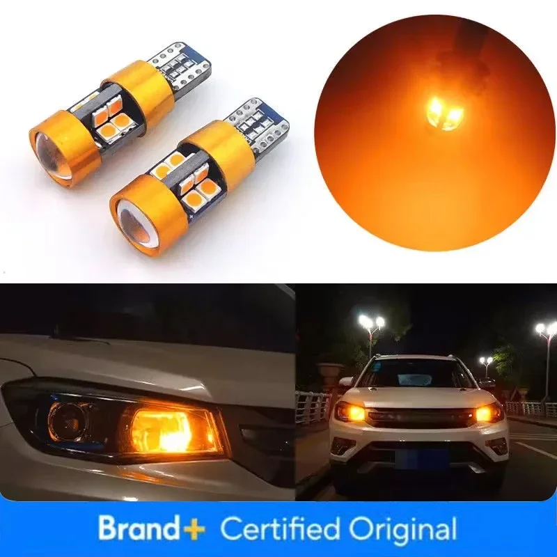 T10 168 194 2825 W5W 19SMD LED-Birne, 2 Stück, bernsteinfarben, für Autopositionen, Parkplatz, Stadtlichter, Autozubehör, 12 V