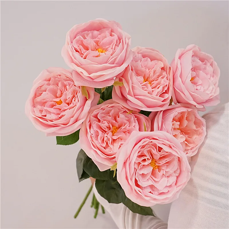 

5Pc/lot Moisturizing Austin Rose Artificial Flowers Real Touch Roses Wedding Decor Latex Flower Bridal Bouquet Home Party Floral