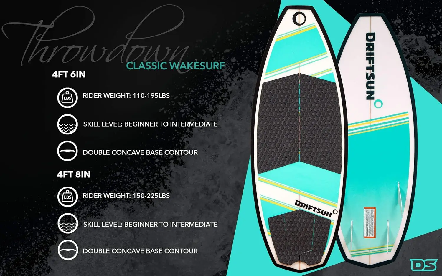 Custom Surf Style Wake Surfboards for Adults