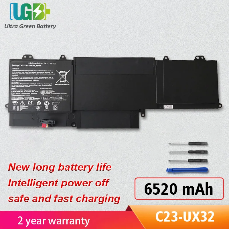 

UGB New C23-UX32 Battery for ASUS VivoBook U38N U38N-C4004H ZenBook UX32 UX32V UX32A UX32VD U38DT laptop Prime UX32A