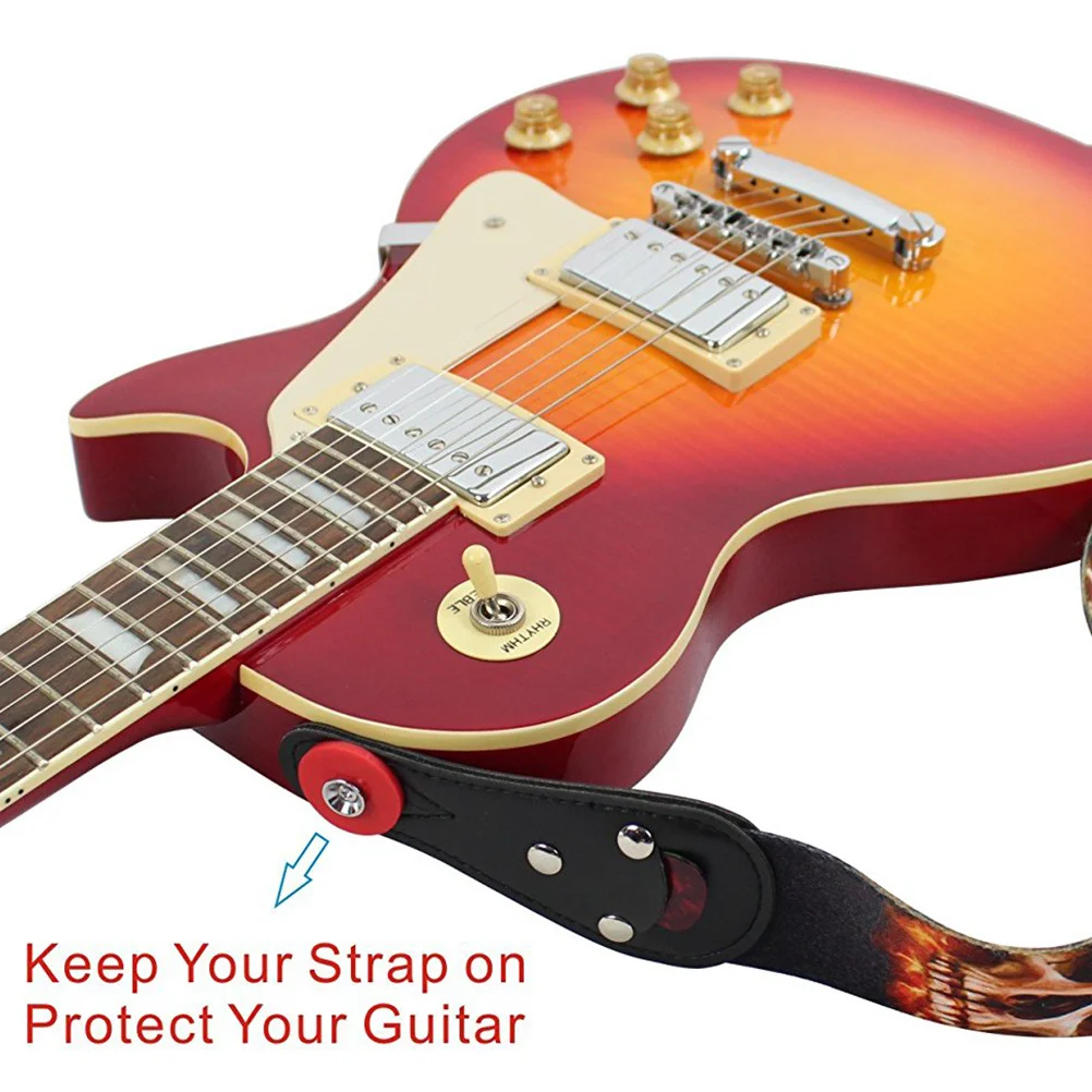 

8Pcs Guitar Strap Locks Easy Install Over Existing Buttons Secure Locking No Mechanical Parts Wear Out Guitar Strap Locks