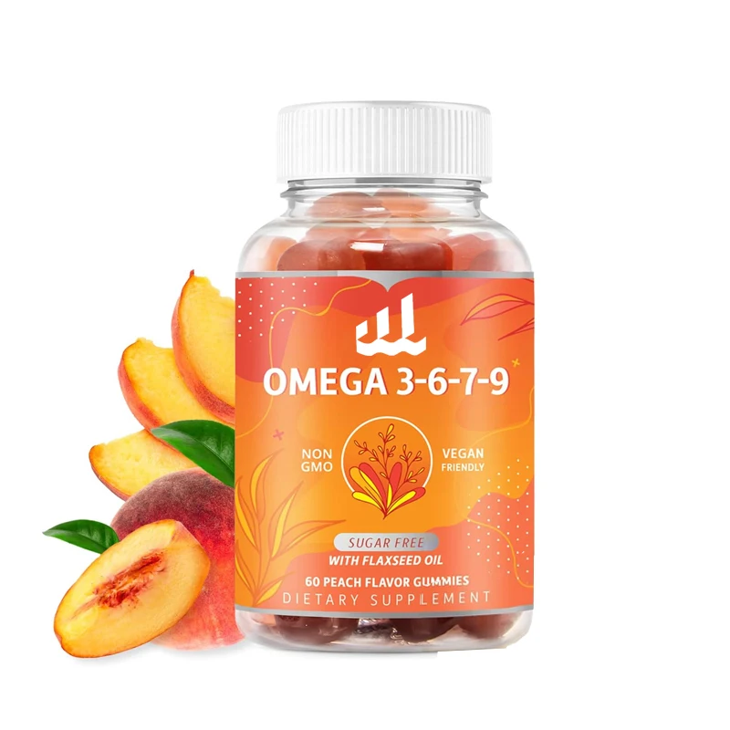 Organic Omega 3 Soft Candy, containing Omega 6, 7, 9, DHA, and EPA from flaxseed oil and seabuckthorn fruit oil - sugar free