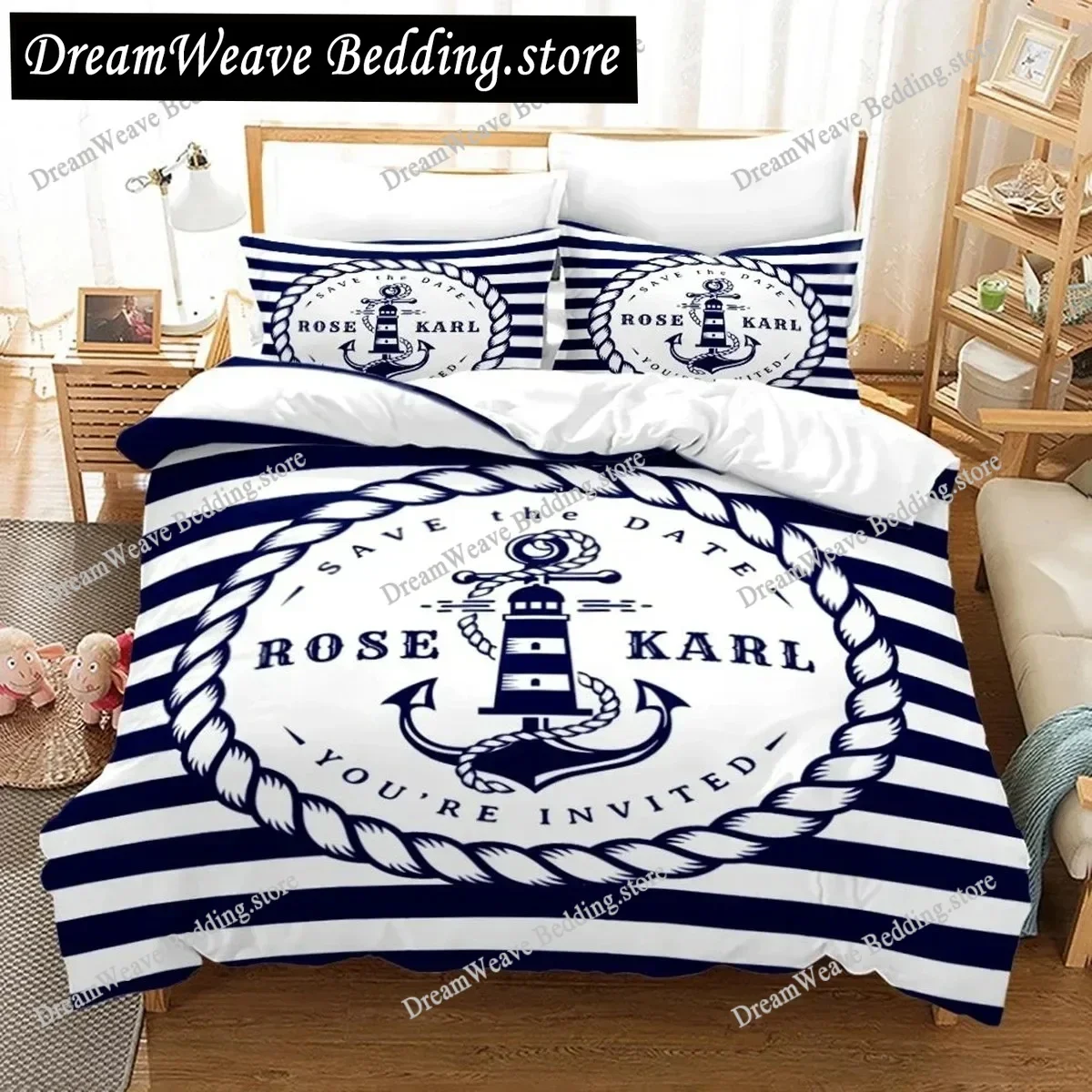 

Nautical Series Bedding Set Duvet Cover 3d Bedding Fashion Design Decoration King Duvet Cover Set Double Bed Set Bedding Sets