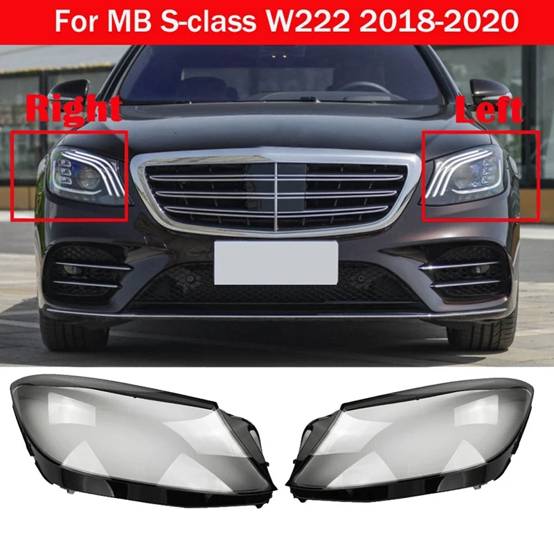 

Чехол для передней фары для Mercedes-Benz S-Class W222 S320 S400 S500 S600 2018-2023