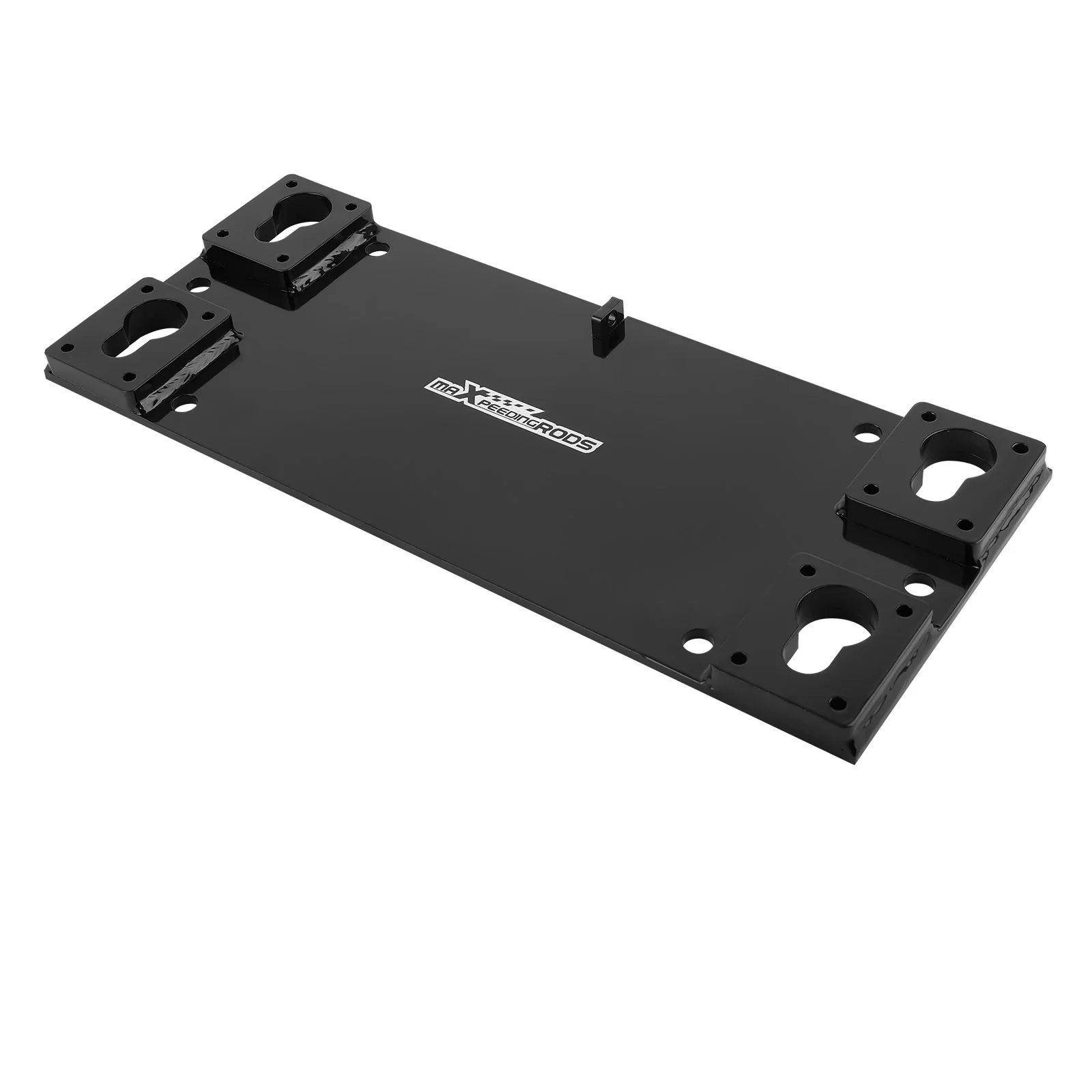 Winch Mount Plate Kit For Trailer Floor For 10k Pounds Satin Black Powder Coated