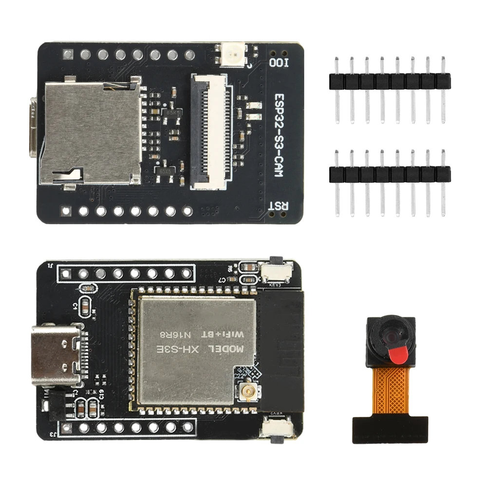 

ESP32-S3-CAM WIFI BT Development Board Camera Module Paired With Ov2640 Camera N16R8 Version Type C Interface