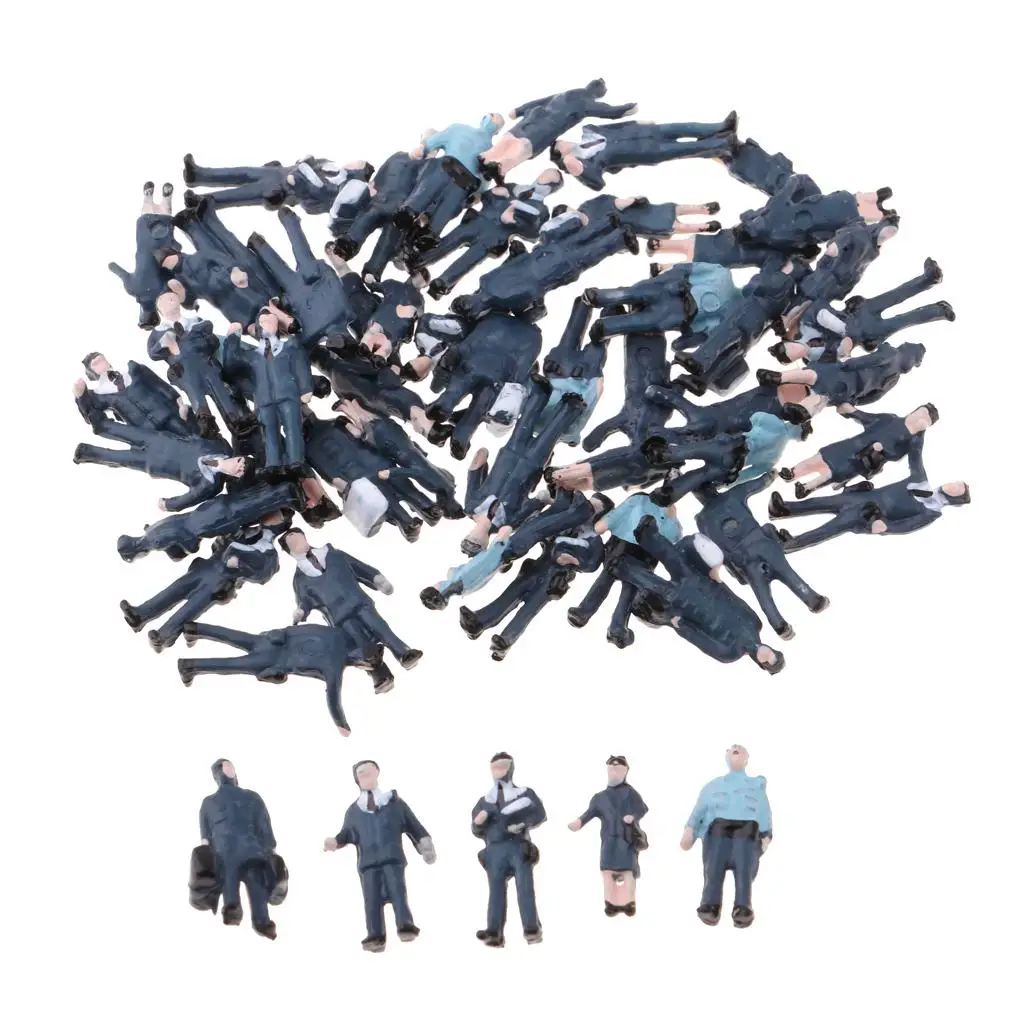 56 unidades 13 mm modelos de figuras de pessoas multicoloridas N layout paisagem constável