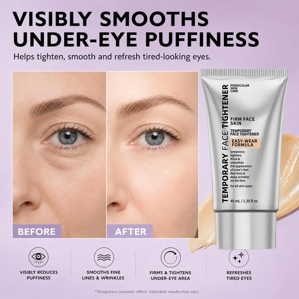Firm Skin Face Instant Cream Temporary Face Tightener +Brush  Hyaluronic Acid, Centella Asiatica, Firms & Smooths Skin All Skin