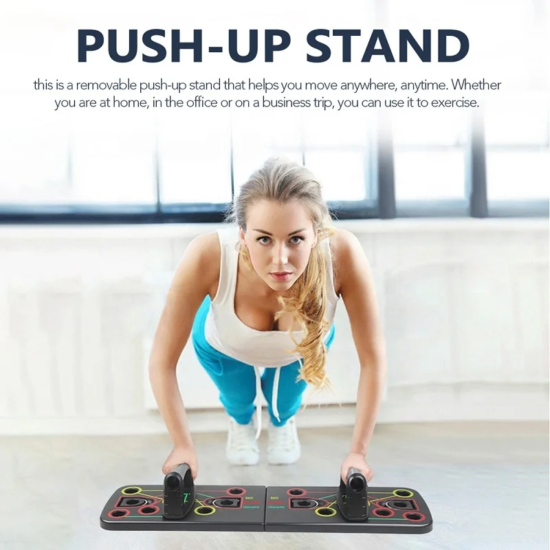 Portable Foldable Gym Home Comprehensive Fitness Pushup Board System Push UP Stand