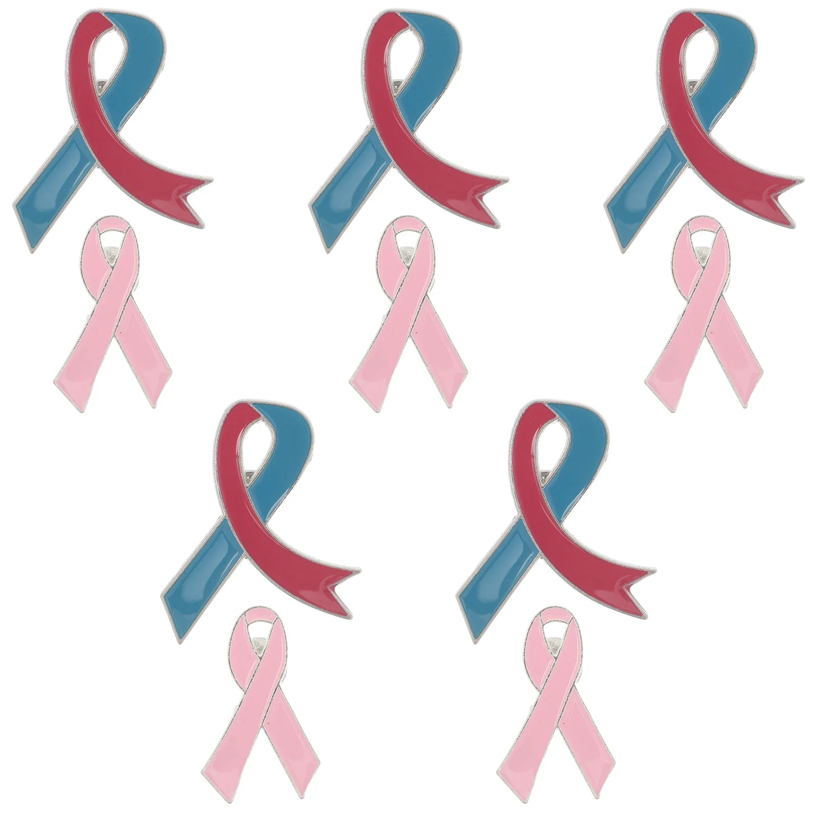 

10Pcs Pink Ribbon Awareness Lapel Pins Zinc Alloy Enamel Charity Fundraising Brooch Badge for Clothes Hats Backpacks