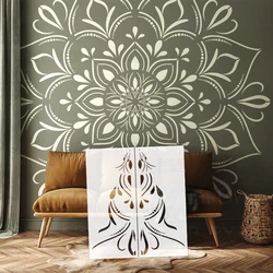 130cm - 210cm Stencil Mandala Extra Large Big For Painting Round Wall Decors Templates Walls Flower Floor Template S261