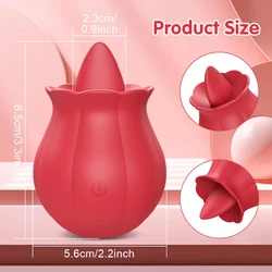 Clitoris Stimulator Licking Vibrator Rose Shape Clit Nipper Massage Masturbator Women Female Powerful Vibrating Mini Sex Toy