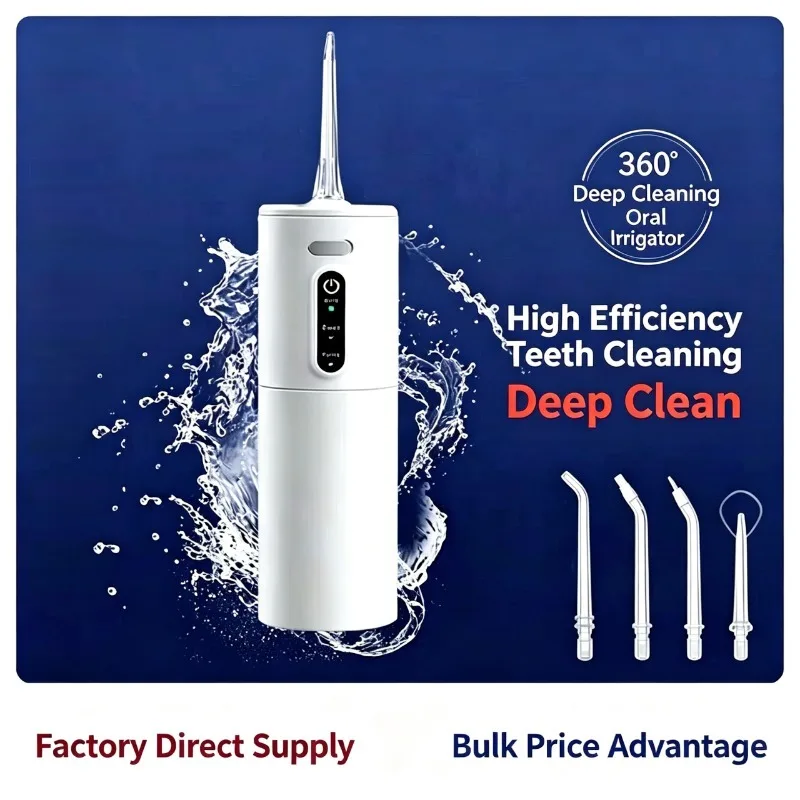 Electric Water Flosser Pulse Jet Oral Cleaner Retractable Nozzle Portable Household Device Deep Clean Teeth Gum Care Tool Supply