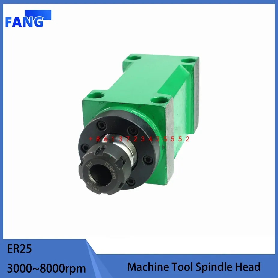 1500W 1Hp ER25 Power Head Power Unit Max. 3000~8000rpm Machine Tool Spindle Head for boring milling drilling tapping Machine