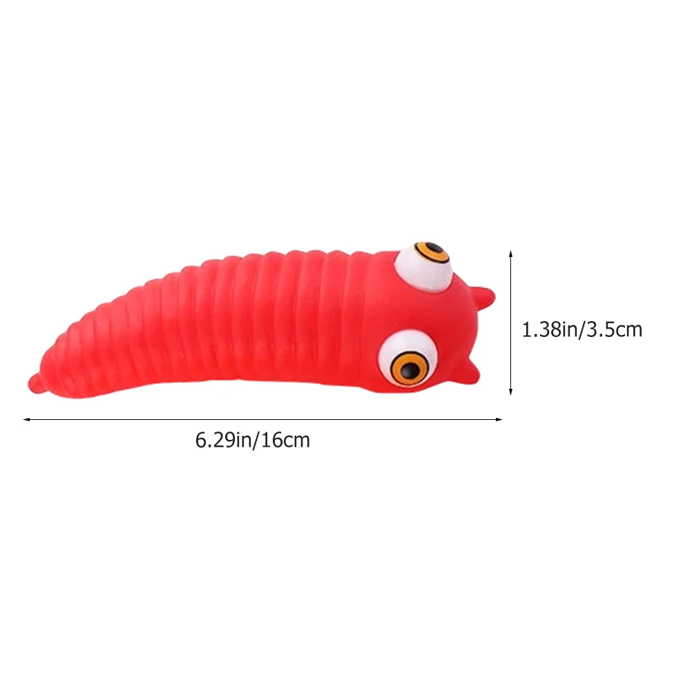 3 قطعة الضغط كاتربيلر تململ الأخضر ضغط الإجهاد الحسي الإغاثة الاطفال الكبار ظهرت العين قابلة لإعادة الاستخدام بسط مكتب صغير #6