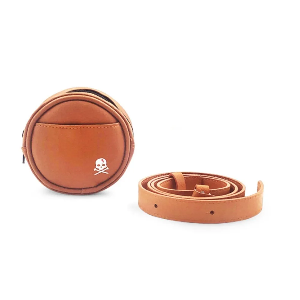 

Leather Golf Waist Bag 4 Balls Capacity Protective Golf Storage Case Zipper Tee Holder Golf Ball Storage Clip Golfer Gift
