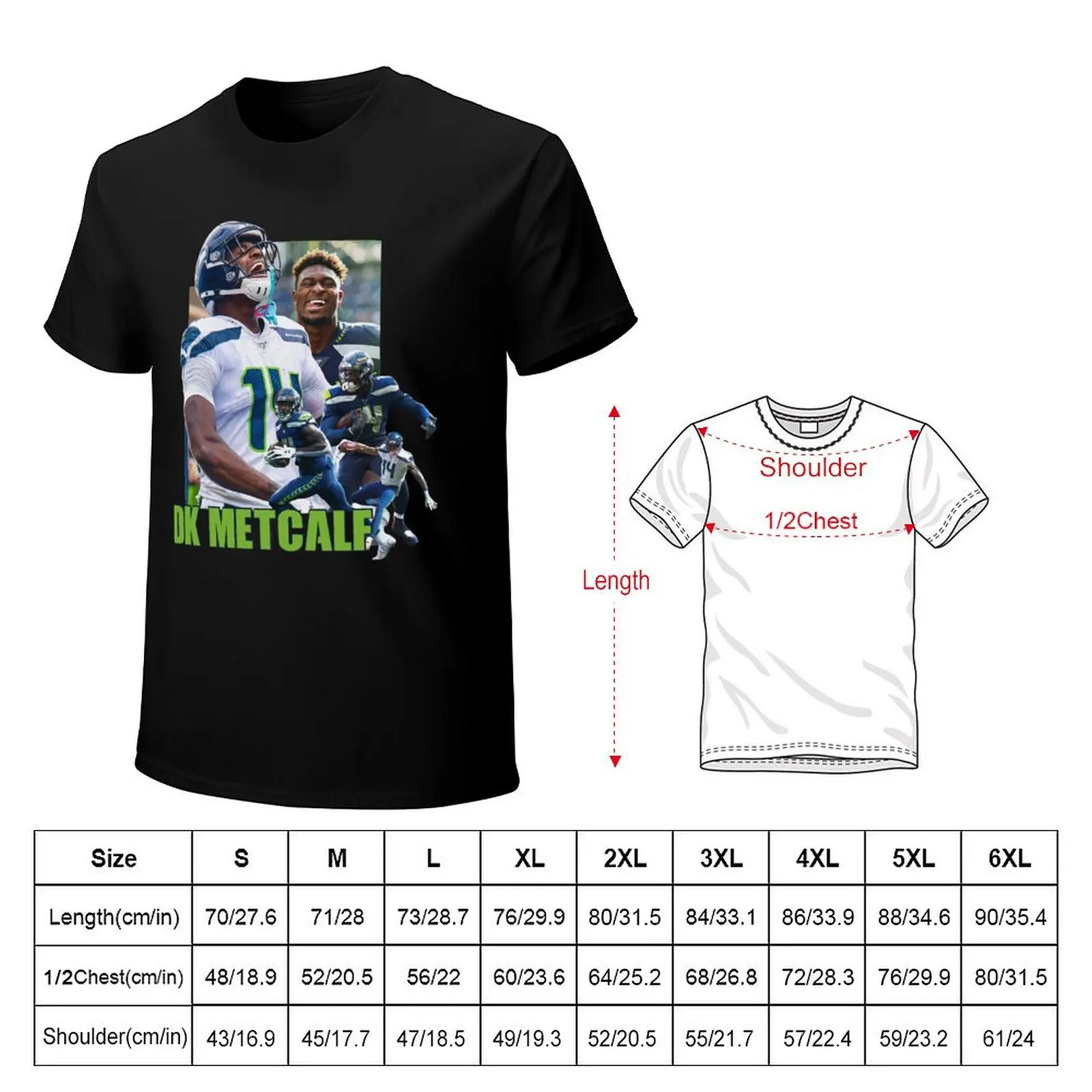 DK Metcalf T-Shirt blanks summer clothes rapper graphic tees t shirts men