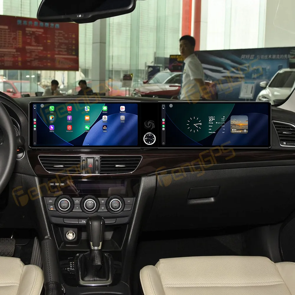 

Автомобильный радиоприемник CarPlay с двойным экраном 12,3 дюйма для Artez 2014-2016, мультимедийный плеер с сенсорным экраном, GPS-навигация, DSP BT