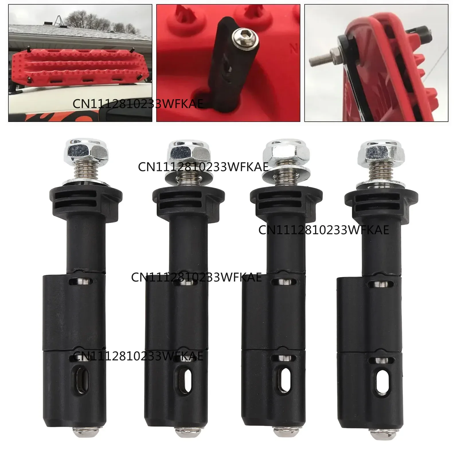 4PCS 17mm Mounting Pins Replacement for MaxTrax MKII LITE and Mini Recovery Traction Boards Theftproof Safety Mount Pins Set