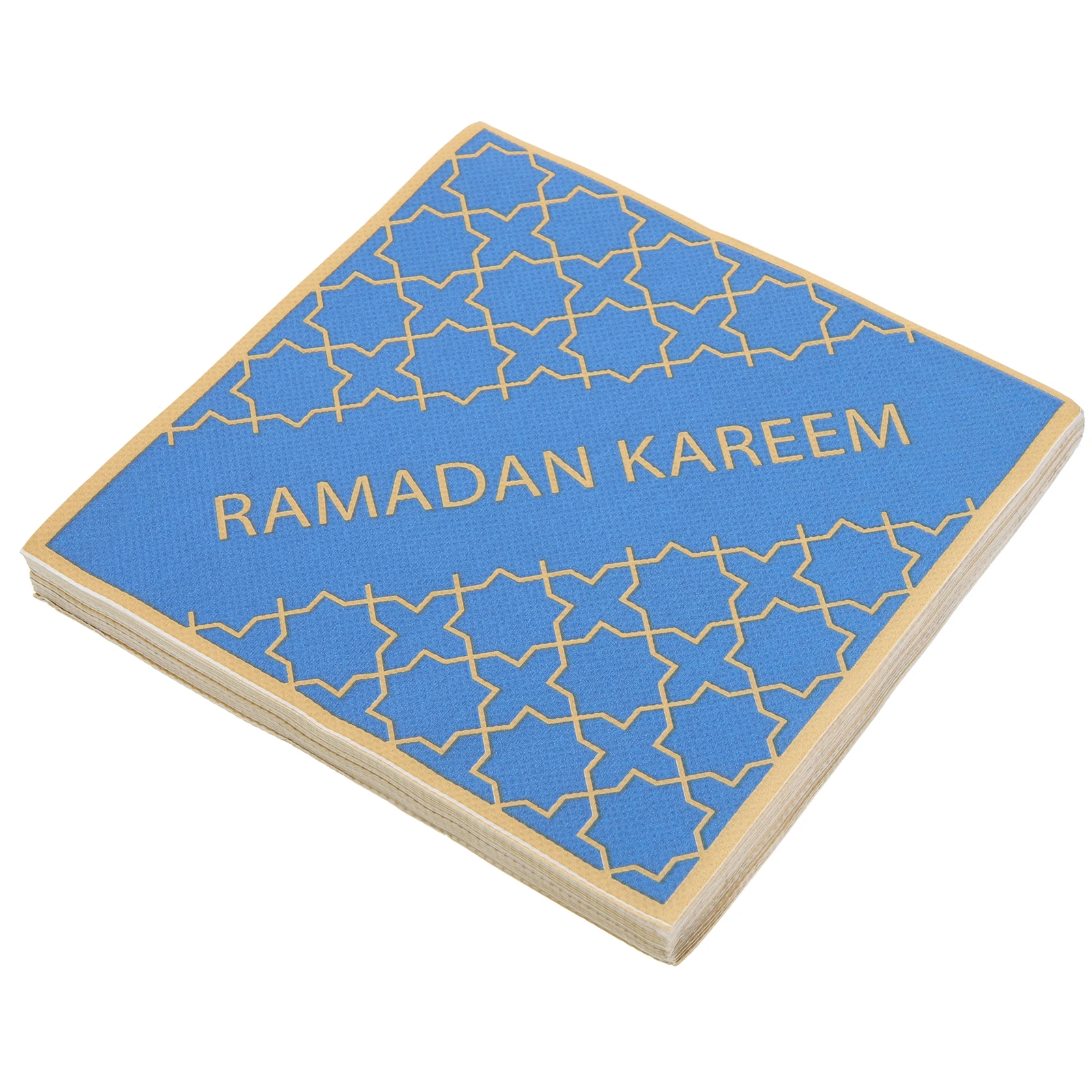

5pcs 5 Packs Disposable Napkins Paper Holiday Party Ramadan Arab Beverage Eid Mubarak Printed Napkin Muslim Tableware