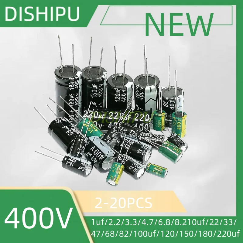 

2-20PCS 400v1uf/2.2/400V3.3uf/4.7/400V6.8UF/400V8.2uf 400V10uf/22/400V33UF/47/400V68uf/82/400V100uf/400V120UF/150/180/220uf