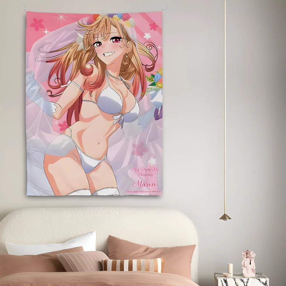 K-Kitagawa M-Marin Sexy Anime Tapestry Perfect For Home&Living Bedroom Decor Wall Art Backdrop Banner