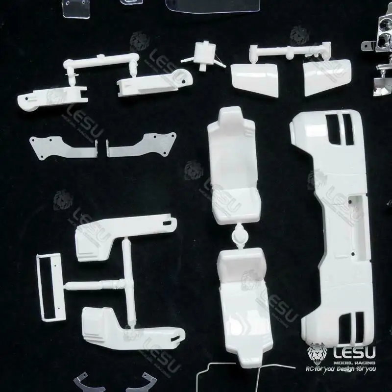 Lesu Spare Parts 1/14 Plastic Cabin Set Car Shell For Rc Truck Man Tgs Hydraulic Dumper Tamiyaya Toucan Updated Model Th15876