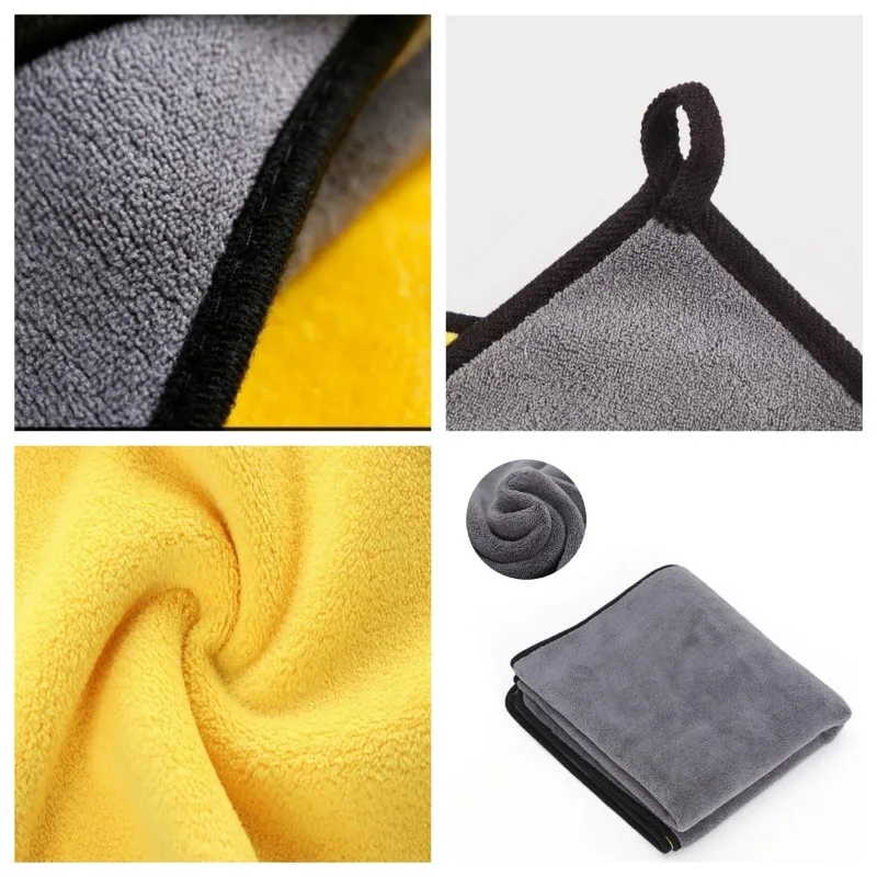 1-5Pcs Microfiber Towel Car Microfiber Cloth Wash Towel Microfiber Cleaning Cloth Absorbent Car Wash Drying Towel Auto Detailing view 6