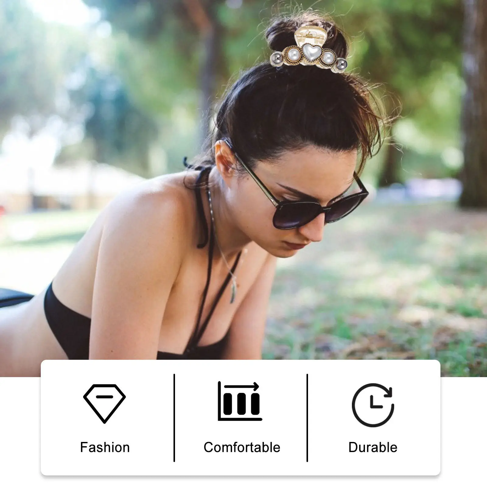 

2 шт. винтажные заколки для волос с жемчугом, легкие портативные украшения для волос для повседневного использования, реквизит для фотосессий, элегантный и милый декор для прически