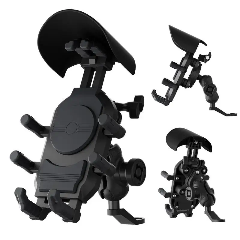 Motorcycle Handlebar Phone Mount Anti-theft Scooter Phone Mount Shock Absorption Cycling Navigation Bracket Handlebar For Camera