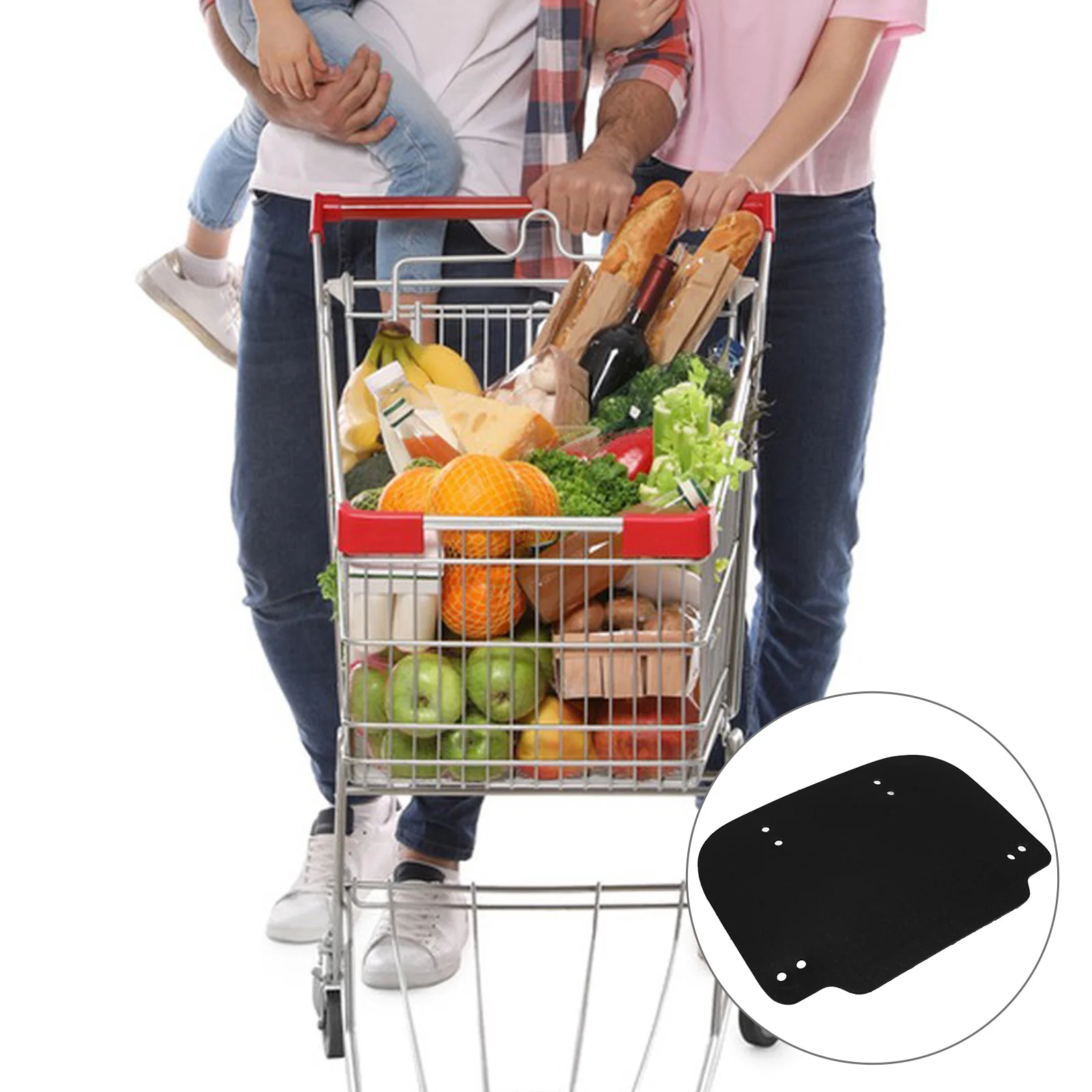 

Universal Trolley Base Plate Anti-Slip Shopping Cart Base Board For Groceries Pull Cart Household Storage Organizer Tool
