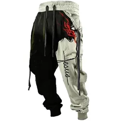 New Wide Leg Men's Sweatpants 3D Print Y2k Pants Man Casual Golf Joggers Long Outdoor Hip Hop Male Loose Trousers Gym Tracksuit